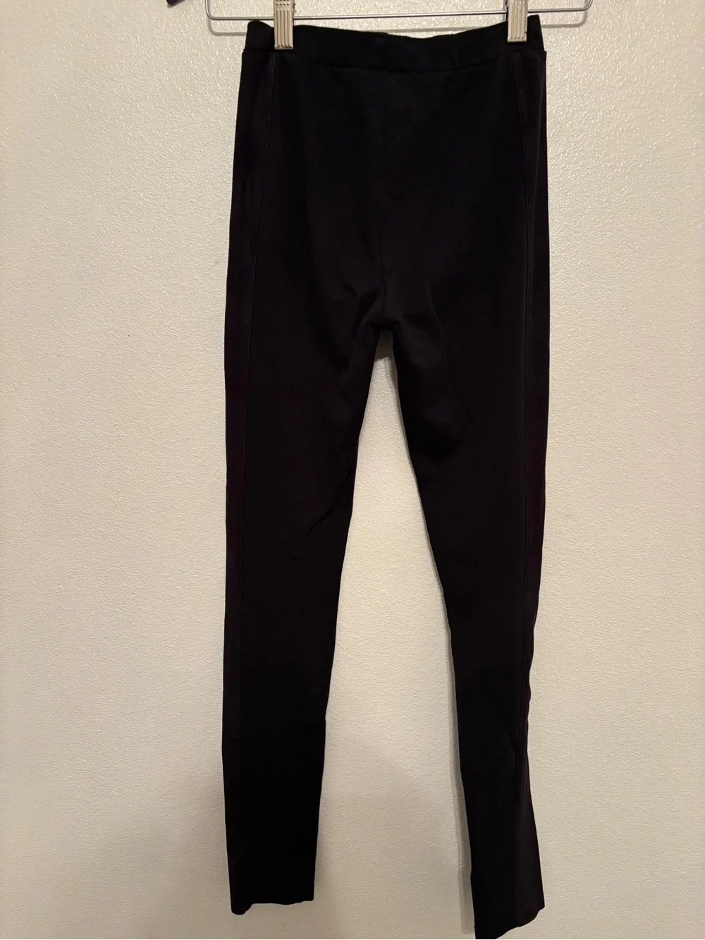 Hollister Black Leggings Faux leather stripe XS